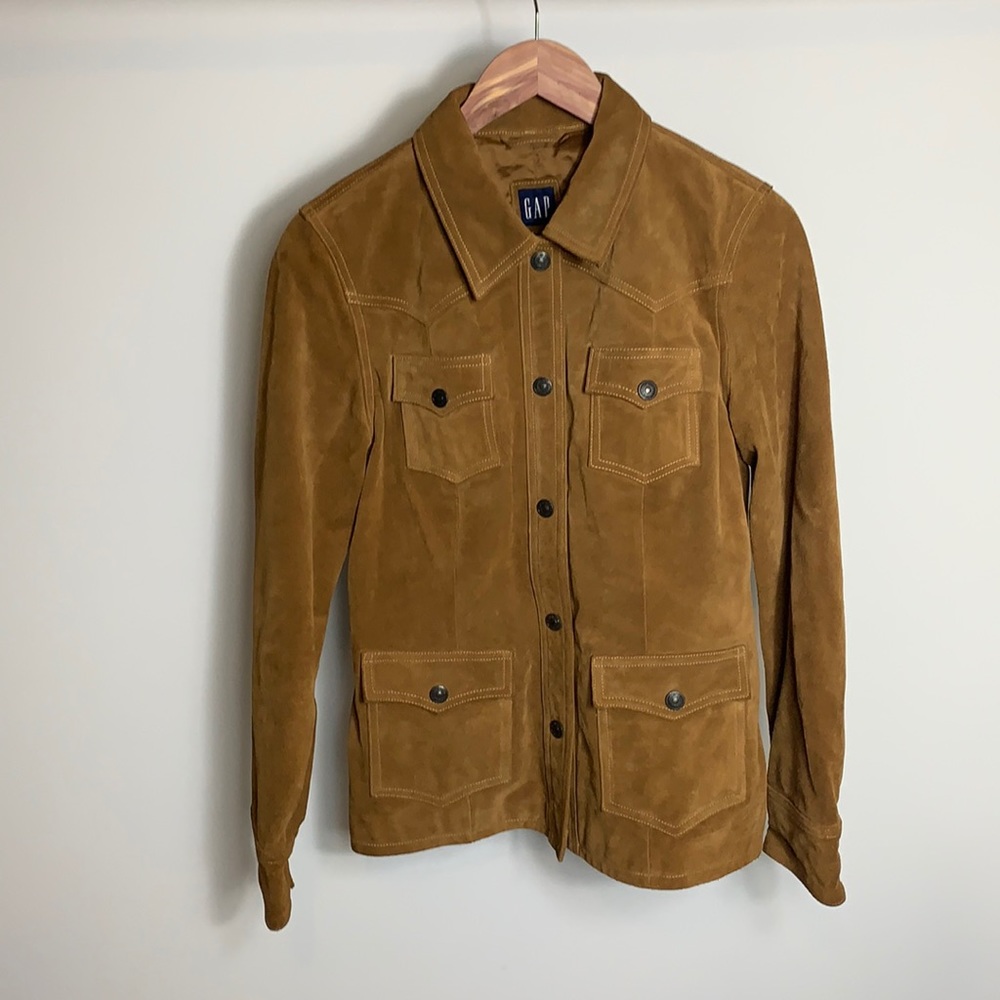 GAP Genuine Leather Cropped Jacket